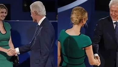 不愧是美國第一千金！柯林頓握手伊凡卡「眼神超炙熱」　一轉身「超真性情反應」網笑翻